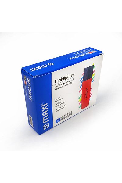 erorex Super Fluorescent Premium Highlighter Box Of 10Pc Red Ultra Smooth For Paper Copy And Fax