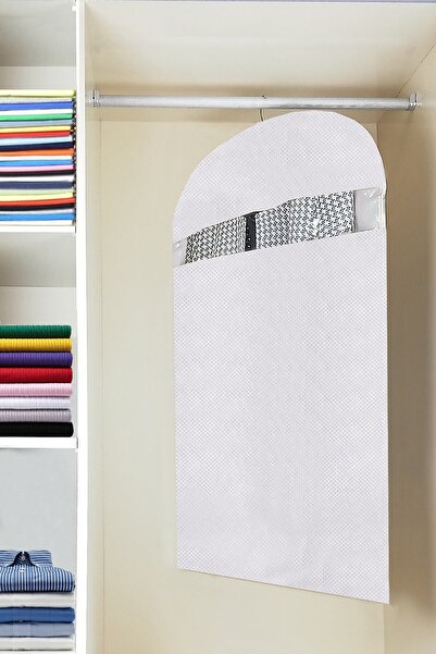 umbellatum Τσάντα αποθήκευσης Hurç Organizer 2 Mega 2 Μεγάλο 2 Μικρό Μέγεθος και Θήκη Ρούχων Λευκό Χρώμα Σετ 8 τεμαχίων