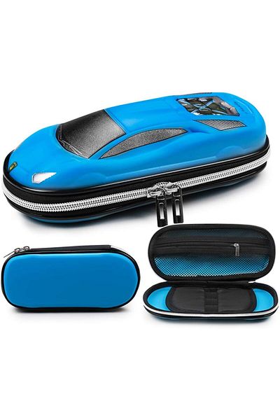 erorex Supercar Pencil Case Eva Car Pen Pouch Stationery Box Anti Shock For School Students Boys Teens