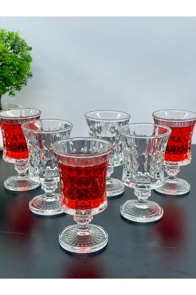 YzHome 6-Person Glass Footed Coffee Side Glass 105ml