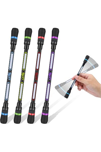 erorex Spinning Pen 4Pcs Spinning Rotating Pen Rolling Finger Rotating Pen Fidget Pens Anti Slip Coating