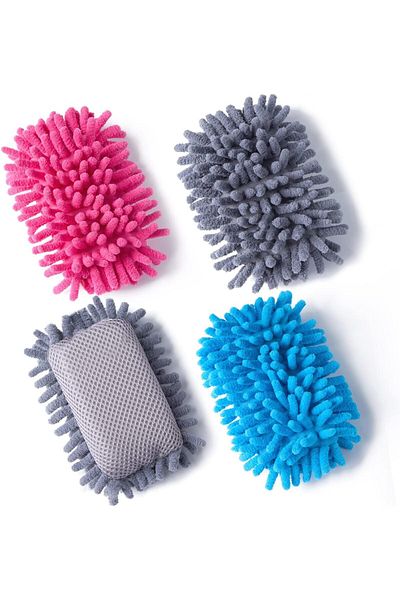 erorex Whiteboard Eraser 4 Pieces Microfiber Shag Washable Chalkboard Eraser For Markers And Chalk Dry