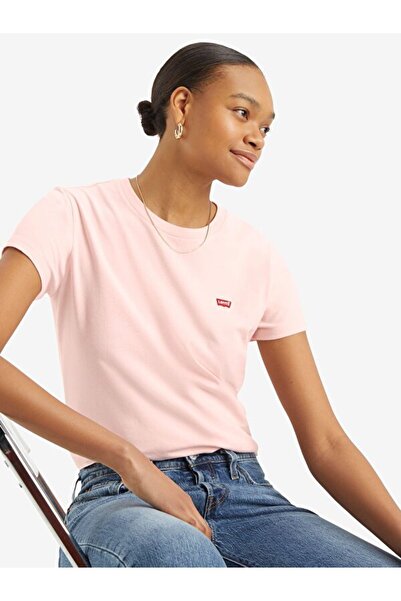 Levi's Γυναικείο T-Shirt Levis Crew Neck Pink A4917-0006