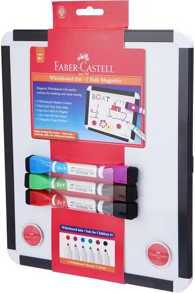 erorex Magnetic Whiteboard With 3 Twin Tip Markers