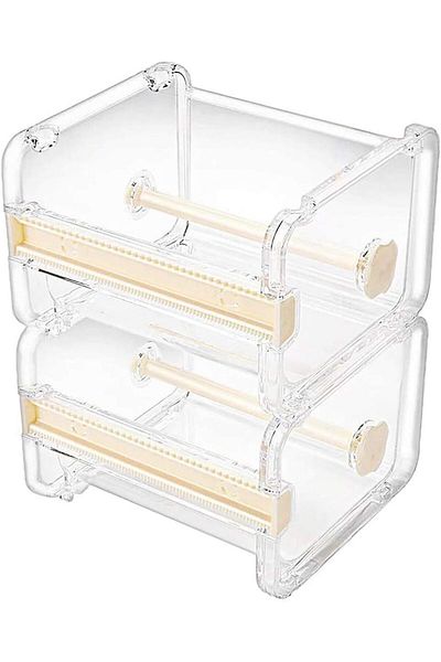 erorex Transparent Visible Desktop Multi Washi Masking Tape Dispenser Tape Cutter Roll Tape Holder Not