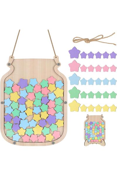 erorex Children'S Star Reward Jar Toddler Behavior Chart Classroom Management Tools Behavior Reward Chart