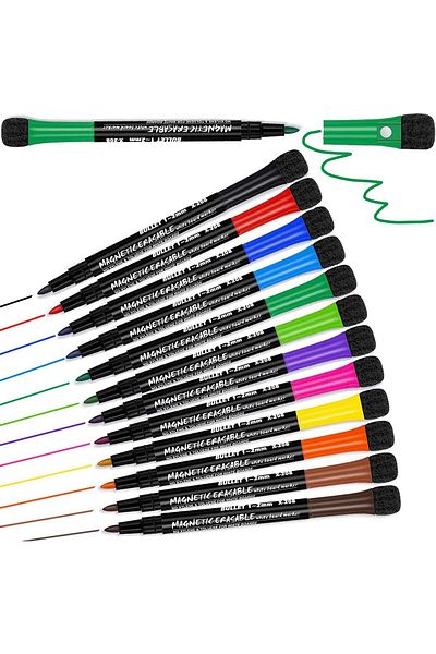 erorex Whiteboard Markers Dry Wipe Pens White Board Markers Erasable White Board Pens Color Magnetic