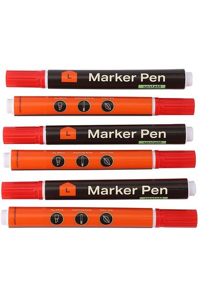 erorex Marker Pen 12 Piece Red Fine Tip Markers For Kids Perfect For Writing On Dry Erase Surfaces School