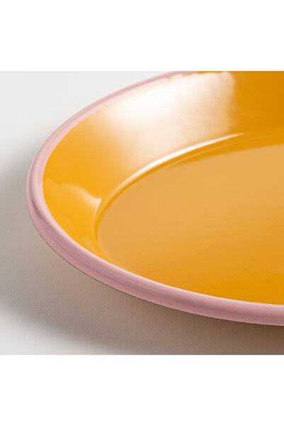 Zsa Zsa Zsu Frigya Emaye Tabak 30 Cm Altın Sarısı