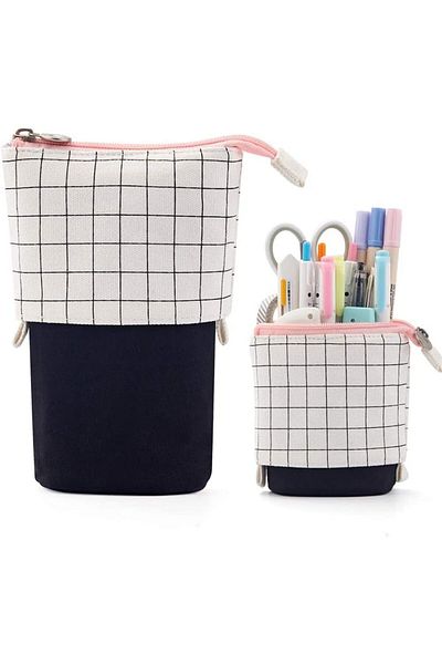 erorex Canvas Pencil Case Stationery Bag Pencil Case Big Capacity Pencil Pen Case Pouch Box Organizer