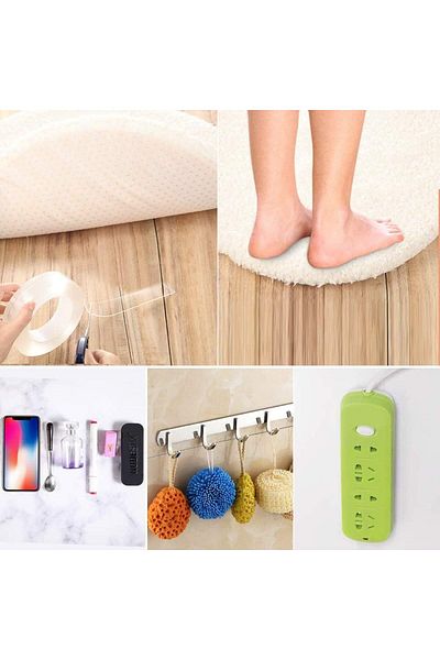 erorex Multipurpose Nano Grip Tape Reusable Removable Washable Double Sided Sticky Strips Seamless