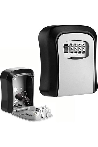 erorex 4 Digit Metal Outdoor Safe Key Box Key Storage Organizer Box Security Storage Lock Box Outdoor Wall