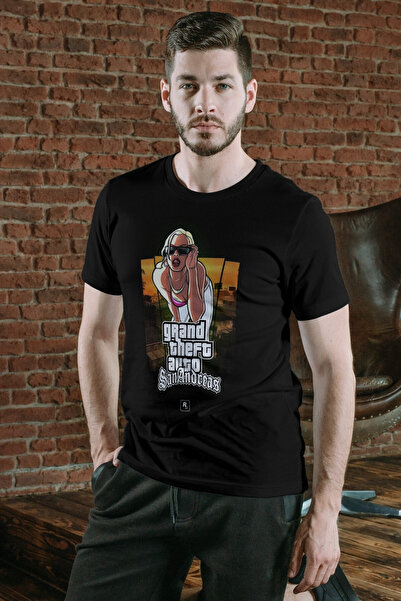 Texclusive Μπλουζάκι GTA San Andreas Σκούρο Λευκό Unisex