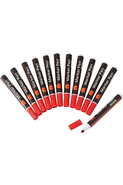 erorex Marker Pen 12 Piece Red Fine Tip Markers For Kids Perfect For Writing On Dry Erase Surfaces School