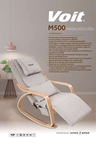 Voit M500 Elektrikli Masaj Koltuğu Masaj Sandalyesi Kumandalı