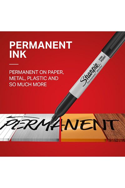 erorex Permanent Marker Fine Point Black Pack Of 5