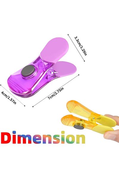 erorex Bag Clips 12 Pack Magnetic Multipurpose Bag Clips Color Refrigerator Magnet Clips Food Sealing