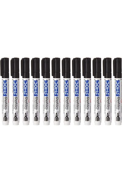 erorex 8684 White Board Chisel Tip Marker Pen 12 Piece Set Black