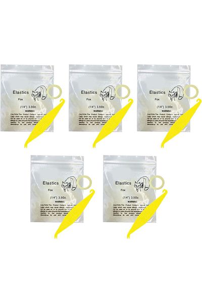 erorex 1 4 بوصة من أشرطة المطاط التقويمية المرنة، عبوة من 500 شريط مطاطي متوسط الوزن 3.5 أونصة، ضفائر شعر