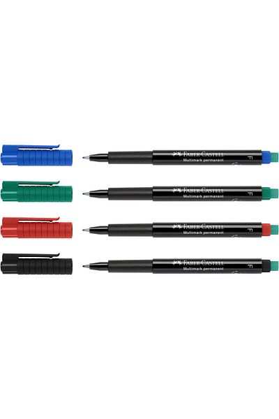 erorex Multimark Permanent Marker In Wallet 4 Pieces Multicolour