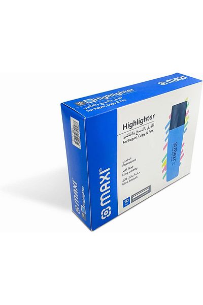 erorex Super Fluorescent Premium Highlighter Box Of 10Pc Blue Ultra Smooth For Paper Copy And Fax