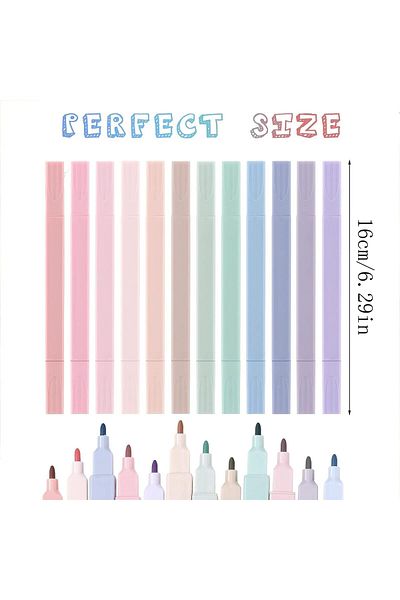 erorex Highlighters Pen 12 Pcs No Bleed Aesthetic Highlighters With Chisel Tip Pastel Markers Multicolor