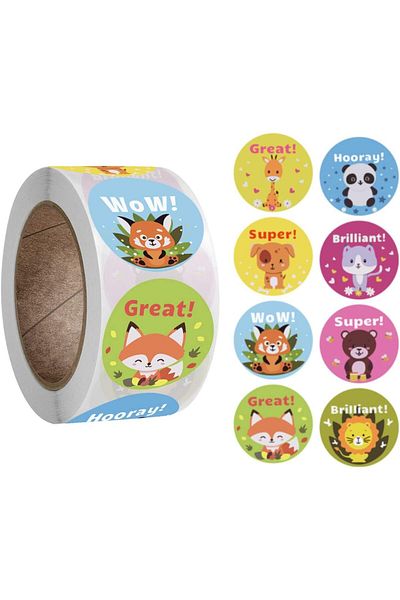 erorex 1000Pcs Teacher Motivational Stickers For Kids Deal Stickers For Kids Behavior Incentives1 Inch