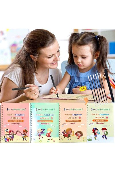 erorex Sank Magic Practice Copybook For Kids Reusable Writing Practice Book The Print Handwriting Workbook