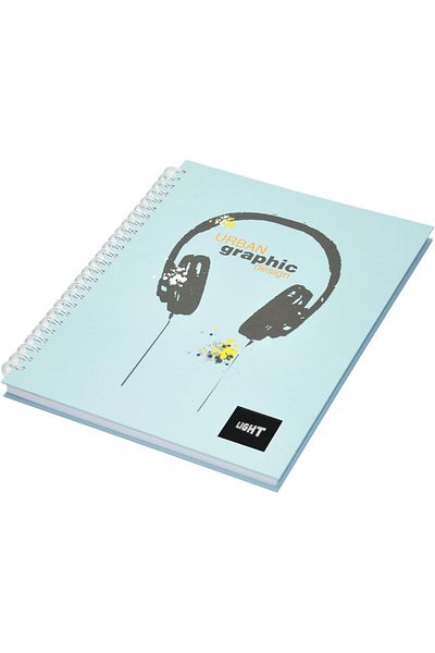 erorex Linbsa41802 Single Line 100 Sheets Spiral Hard Cover Notebook 5 Pieces A4 Size