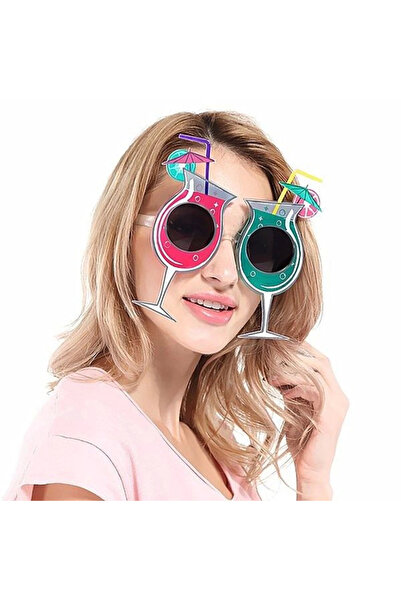 Belle Fusion نظارات حفلات هاواي الصيفية بطابع الكوكتيل مقاس 15 × 16 سم