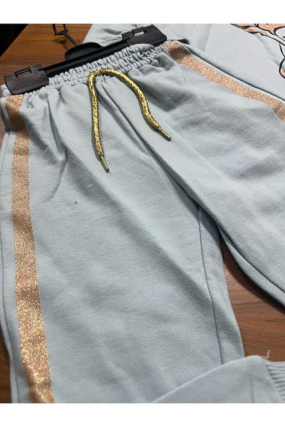 baby flamindo Baby Flamindo Silvery Deer Printed 2 Thread Girl's Tracksuit Set