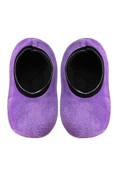 UNLIMITED LEGWEAR Lila Peluş Altı Kaymaz Çocuk Ev Patiği 6 Yaş