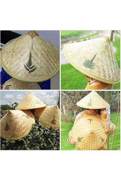 Belle Fusion Natural Color Cambodia Cambodian Vietnamese Hat Pvc Straw
