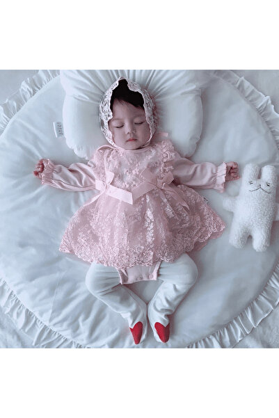 nannie Rochita Roz Fetite Cu Floricele Paloma maneca lunga - 0-3 luni