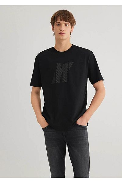 Mavi Men's Pro Logo Printed Black T-Shirt067034-900