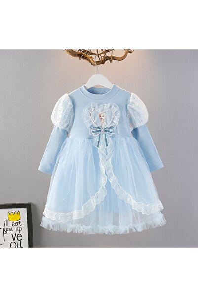 nannie Rochita Albastra Fetite Elsa - 7-8 ani