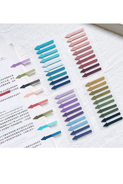 NaSaDAN Set of 4 Pastel Colors Arrow Adhesive Postit Marker Markers 800 Sheets