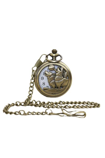 QUARTZ Wolf Design Chain Link Watch