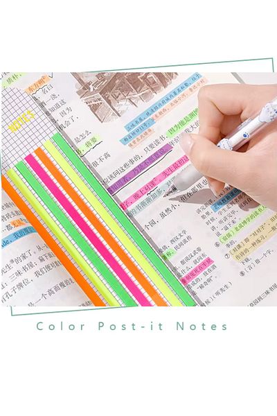 NaSaDAN Set of 5 Transparent Sticky Note Papers – 800 Sheets of Adhesive Flags