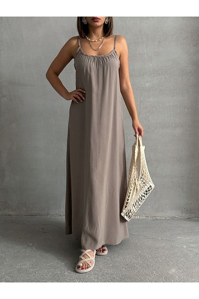 BEJNA Rochie de damă din nurcă, confortabilă/lată, maxi modală