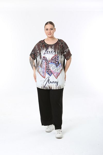 XL Modam Women's Digital Printed Lycra Large Size Tunic