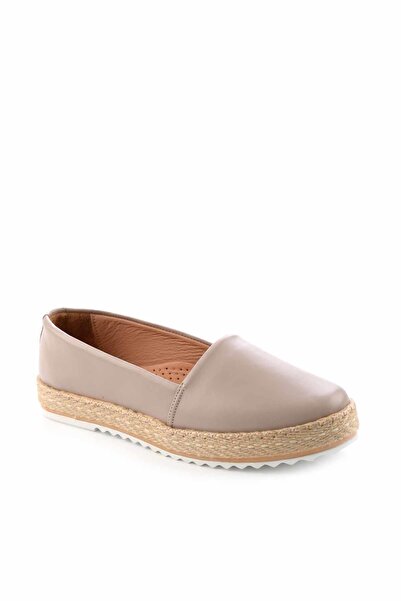 Bambi Açık Kum Leather Kadın Espadril K01582021803