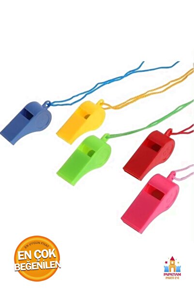 PapatyamPartiEvi Sert Plastik Hakem Düdüğü İp Hediyeli Deprem Düdüğü Yüksek D...