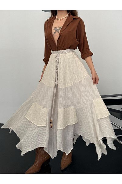 BRGCLOTHING Дълга пола Brode в бохемски дизайн