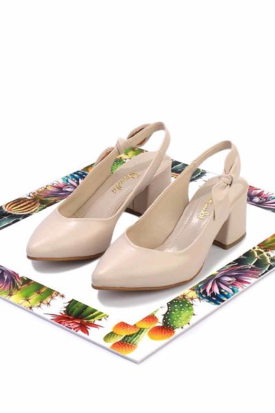Bambi Pantofi clasici cu toc de damă bej K 01471060309