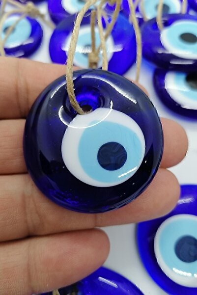 Rosso Levanto 4 cm 12 Adet Nazar Boncuğu Ağaç Ofis Ev Süsleme Dekor Cam Nazarlık