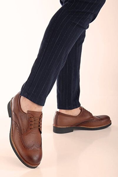 GÜR MODA AYAKKABI KLASİK ERKEK  ORTOPEDİK KAYMAZ TABAN İTHAL DERİ OXFORDS TARZI GÜNLÜK AYAKKABI