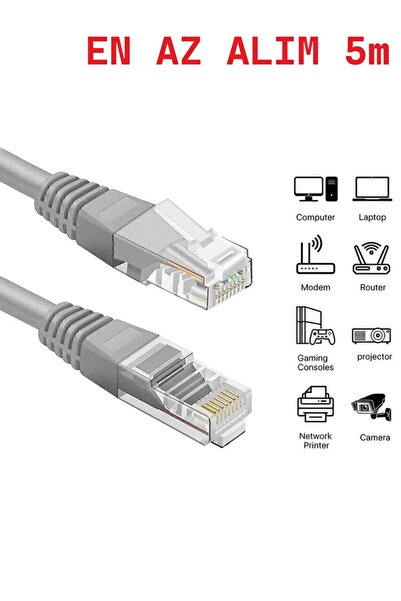 Genel Markalar 10, 15, 20, 30, 40, 100 Metre 1000mbps Cat6 Internet Kablosu Ethernet