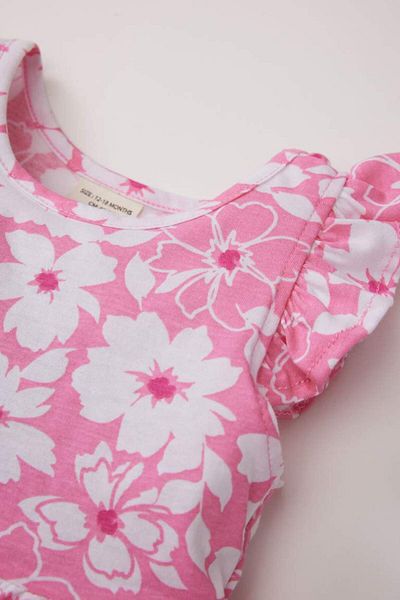 DeFacto New Season Baby Girl Floral Print Short Sleeve Dress