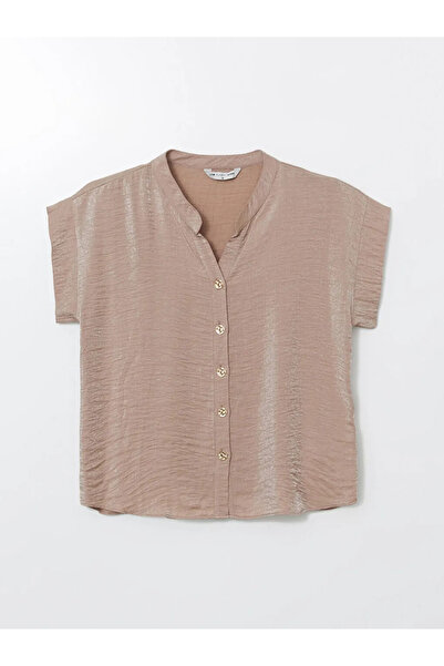 LC Waikiki Lcwaikiki classic brown loose collar women's shirt